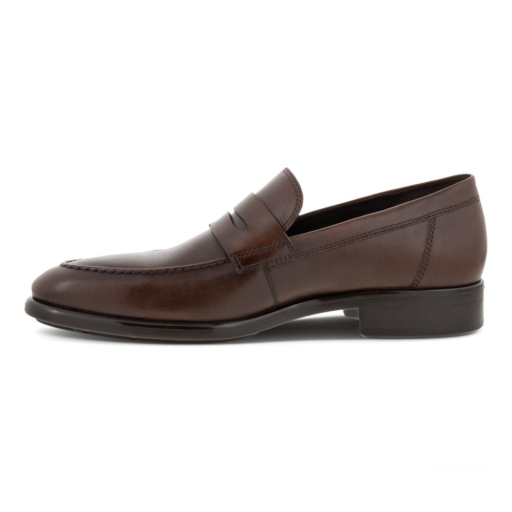 ECCO Mens Slip On Brown - Citytray - IRD-371945